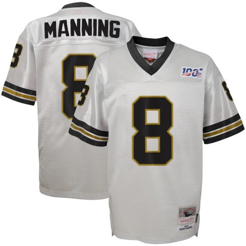 Youth New Orleans New Orleans Saints #8 Archie Manning Mitchell & Ness Platinum NFL 100 Retired Player Legacy Jersey Youth
