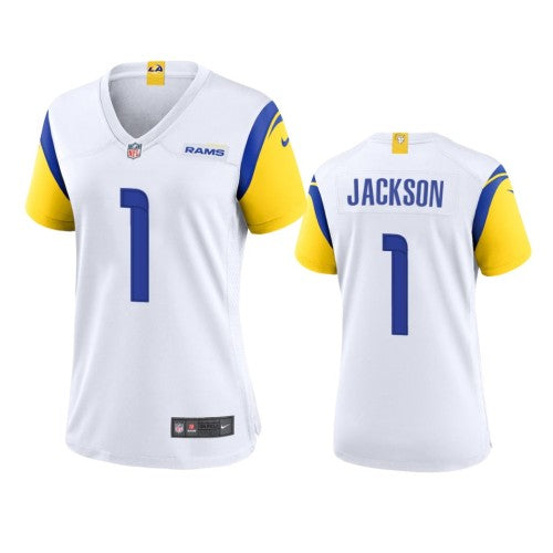 Los Angeles Los Angeles Rams #1 Desean Jackson Women's Nike Alternate Game NFL Jersey - White Womens