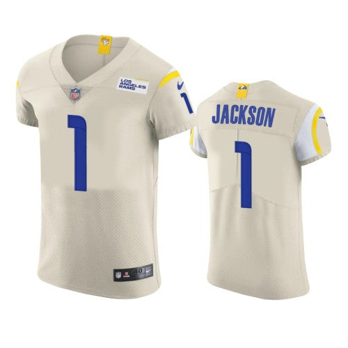 Los Angeles Los Angeles Rams #1 Desean Jackson Men's Nike Vapor Elite Player NFL Jersey - Bone Men's