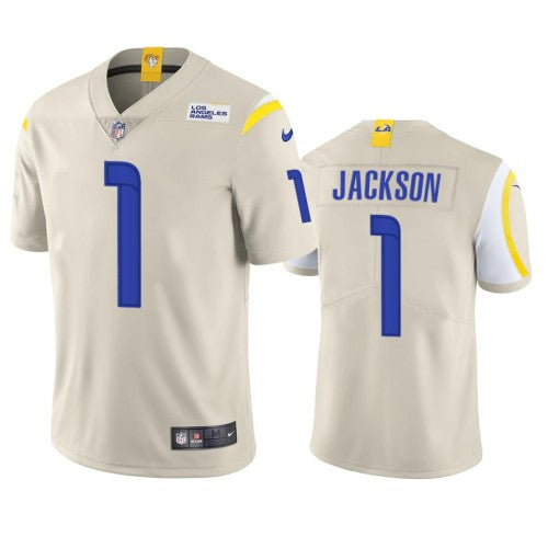 Los Angeles Los Angeles Rams #1 Desean Jackson Men's Nike Vapor Limited NFL Jersey - Bone Men's